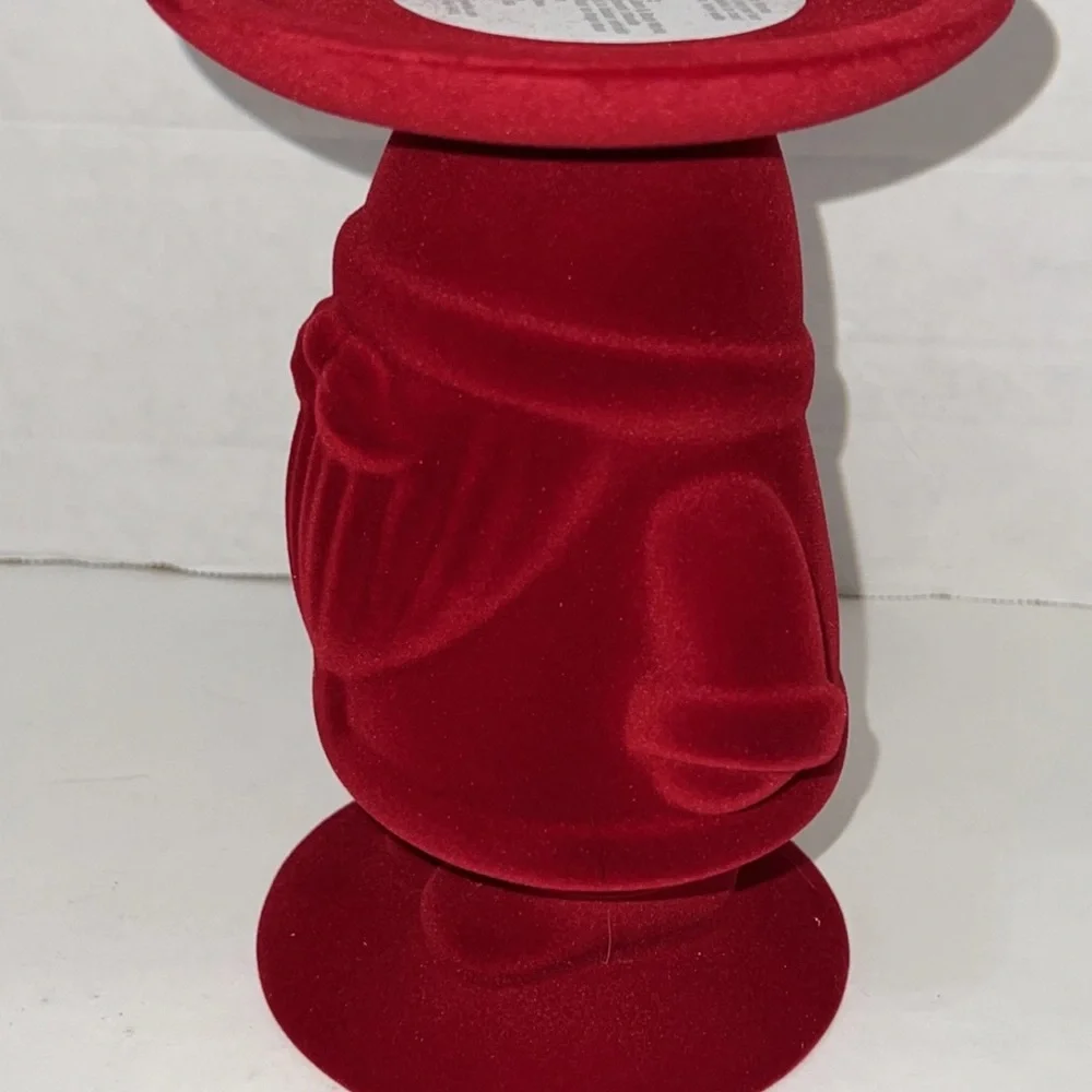 FLOCKED‎ SANTA Candle Holder